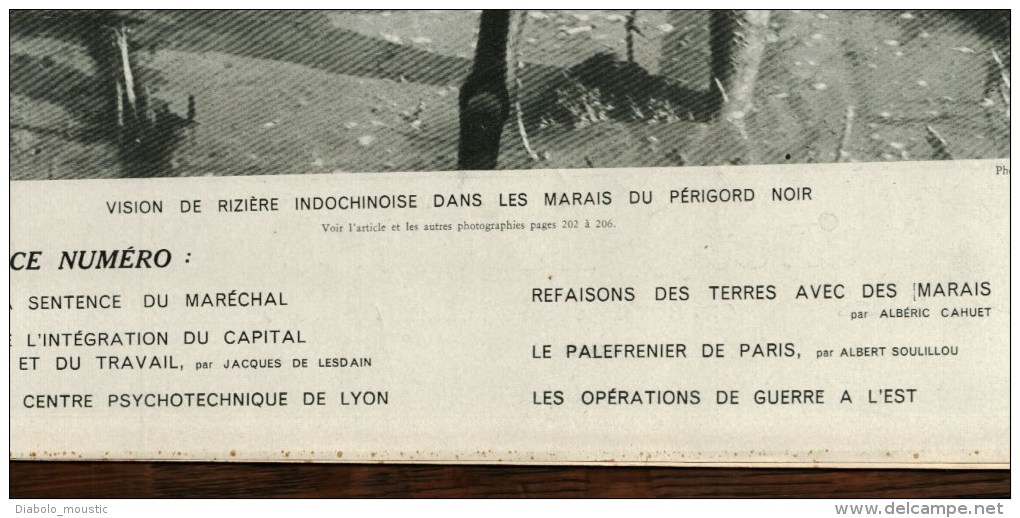 1941 Rizère Indochinoise  Aux Marais Du Périgord Noir (important Documentaire);Guerre KIEV ; Palefrenier à Paris ; - L'Illustration