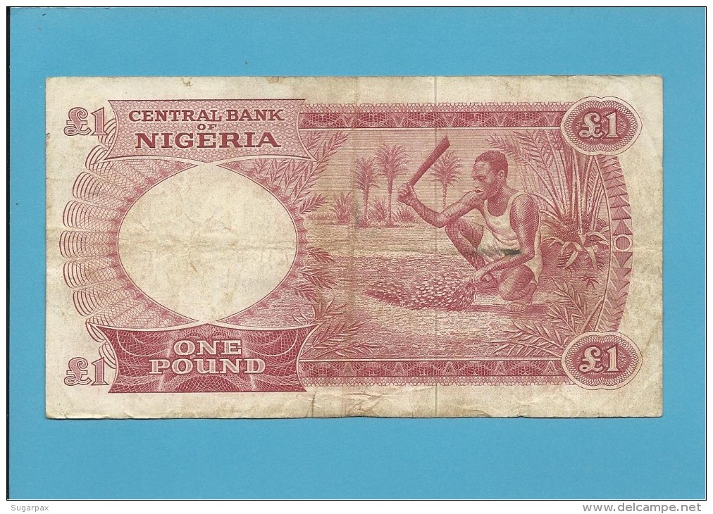 1 POUND - ND ( 1967 ) - P 8 - Serie A/56 - CENTRAL BANK OF NIGERIA - Nigeria