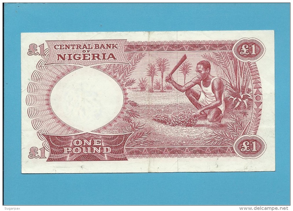 1 POUND - ND ( 1967 ) - P 8 - Serie A/67 - CENTRAL BANK OF NIGERIA - Nigeria