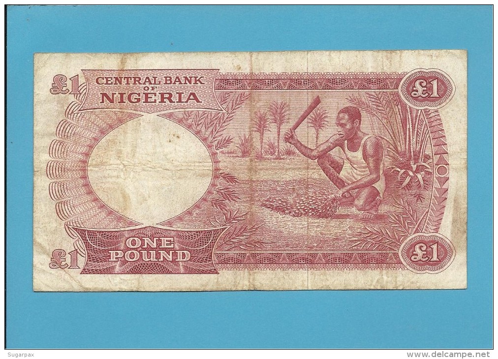 1 POUND - ND ( 1967 ) - P 8 - Serie A/83 - CENTRAL BANK OF NIGERIA - Nigeria