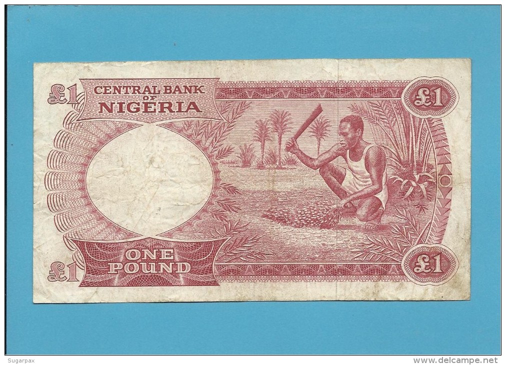 1 POUND - ND ( 1967 ) - P 8 - Serie B/8 - CENTRAL BANK OF NIGERIA - Nigeria