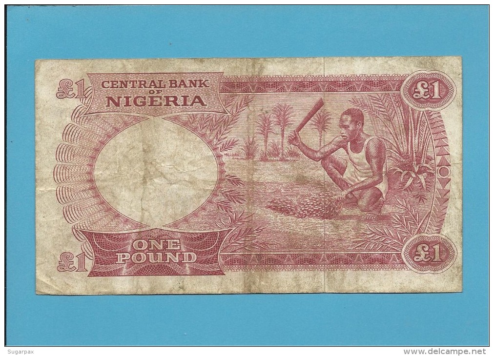 1 POUND - ND ( 1967 ) - P 8 - Serie B/38 - CENTRAL BANK OF NIGERIA - Nigeria