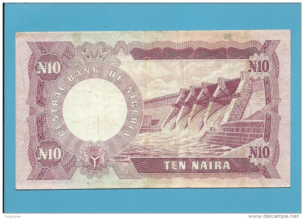 10 NAIRA - ND ( 1973-78 ) - P 17d - Sign. 4 - Serie DE/79 - CENTRAL BANK OF NIGERIA - Nigeria