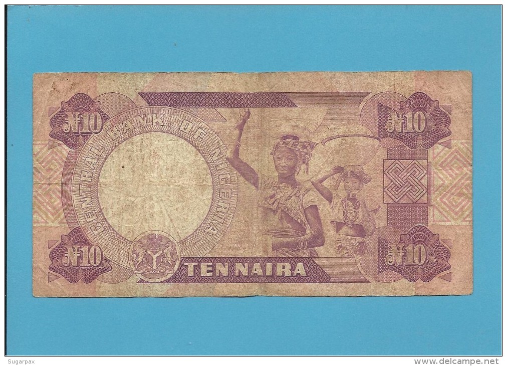 10 NAIRA - ND ( 1979 - 84 ) - P 21a - Sign. 4 - Serie B/24 - CENTRAL BANK OF NIGERIA - Nigeria