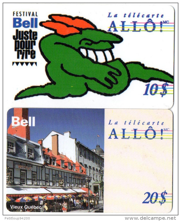 CARTES PREPAYEES CANADA   BELL *10$ *20$ Cartes Allo  Vieux Quebec  (lot De 2) - Canada