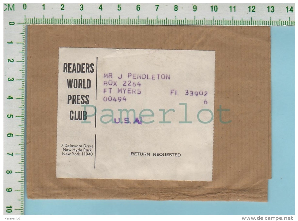 Manchon à Journeau 1958 News Paper Sleeve Postage  From The Statesman Calcutta To Ft. Mayers USA 2 Scan - Covers & Documents