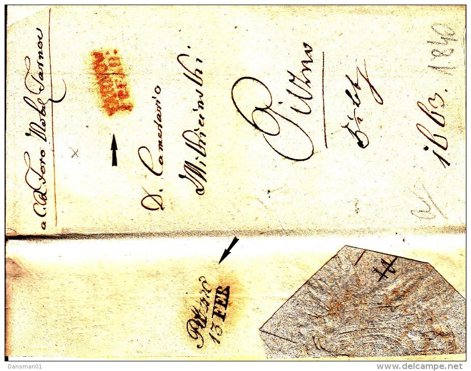 POLAND Prephilatelic 1840 TARNOW To PILZNO Full Letter - ...-1860 Vorphilatelie