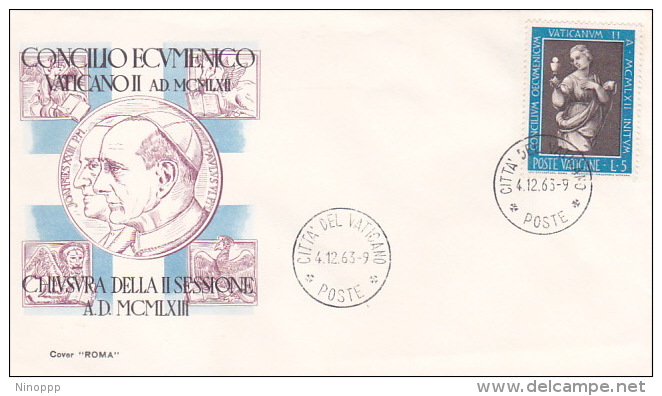 Vatican City 1963 Eucumenical Council Closing Day Souvenir Cover - Other & Unclassified