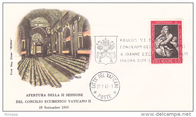 Vatican City 1963 Eucumenical Council Opening Day Souvenir Cover - Other & Unclassified