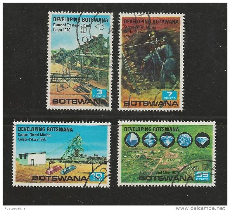 BOTSWANA 1970 CTO Stamp(s) Mining 58-61  #1575 - Minerals