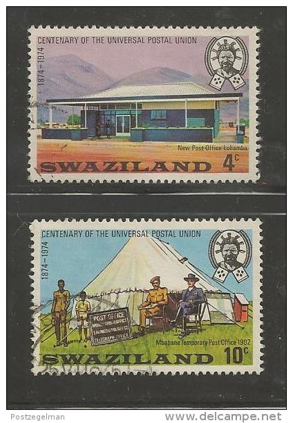 SWAZILAND 1974 CTO Stamp(s) U.P.U. Centenary 214-217 (2 Values Only, Not Complete) - U.P.U.