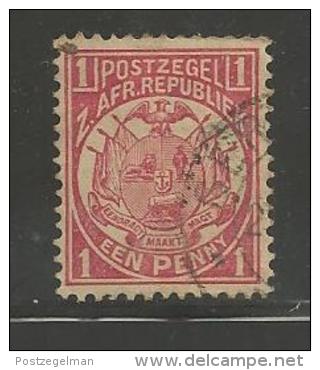 SOUTH AFRICA TRANSVAAL 1885 Used Stamp Vurtheim 1d  Red Nr. 13 - Transvaal (1870-1909)