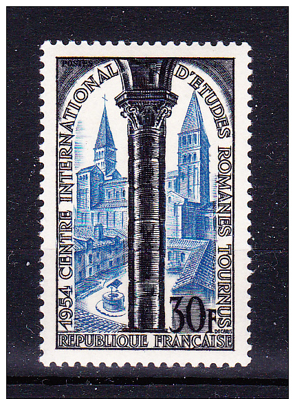 FRANCE  1954  St Philibert Church  ,  Y&T   #   986,    Cv  6.00  E  ,    ** M N H , V V F - Unused Stamps