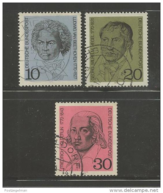 GERMANY 1970  Cancelled Stamp(s)  Famous Persons 616-618 - Used Stamps