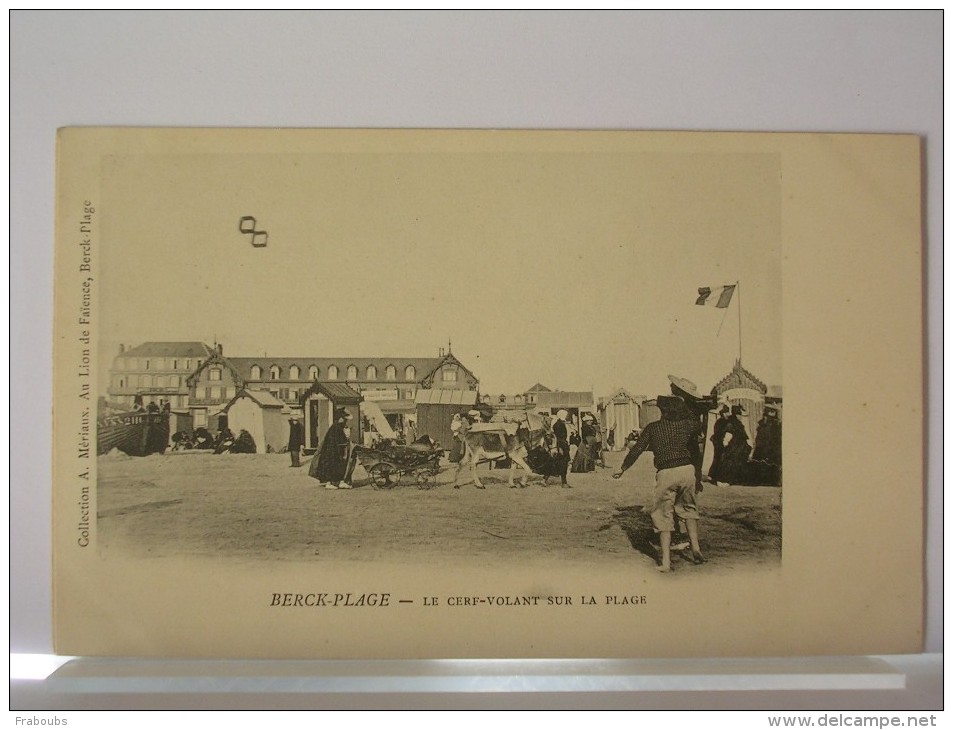 62 - BERCK PLAGE - LE CERF VOLANT SUR LA PLAGE - ANIMEE - DOS SIMPLE - Berck