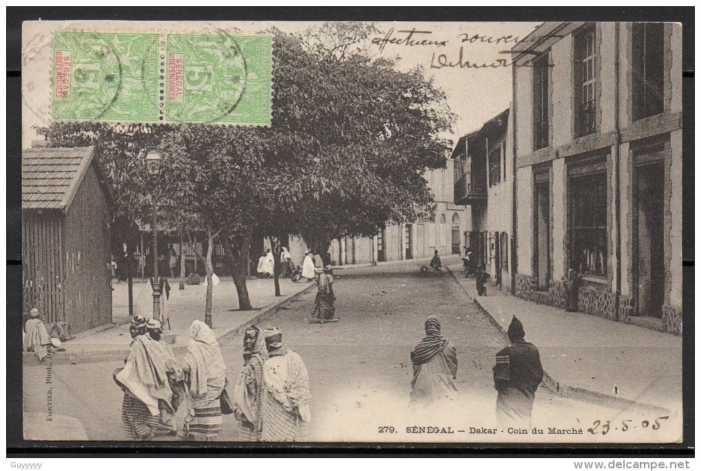 Sénégal - 1904 - Carte Postale Recommandée - N° Yvert : 21 X 2 - Lettres & Documents