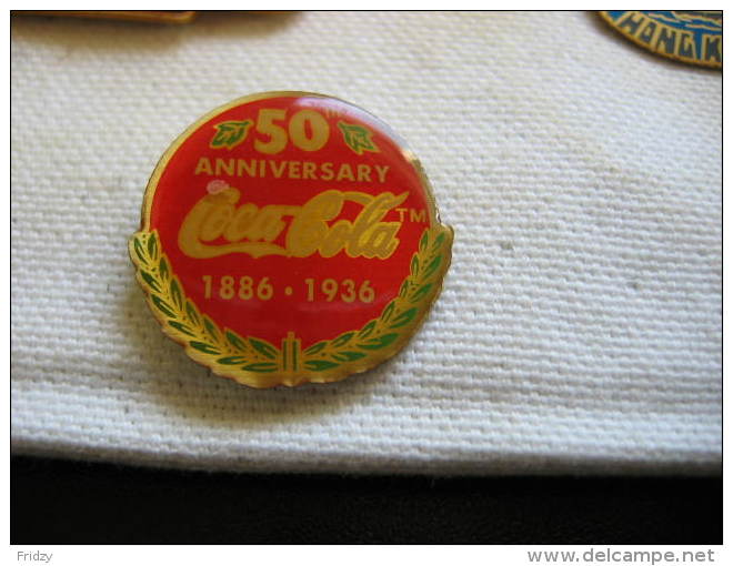 Pin´s Du 50e Anniversaire De Coca Cola 1886-1936 - Coca-Cola