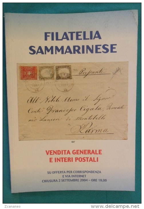 CATALOGO D'ASTA FILATELIA SAMMARINESE - S. MARINO 2004 - - Catalogi Van Veilinghuizen