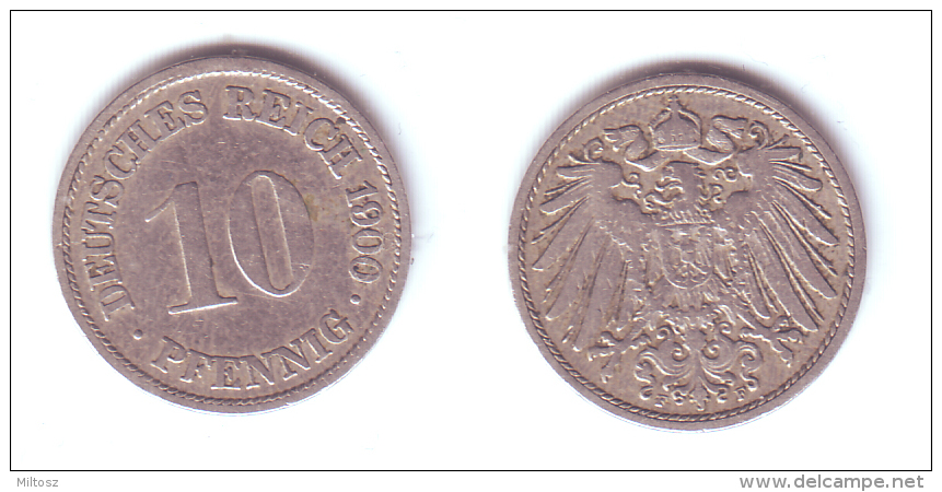 Germany 10 Pfennig 1900 F - 10 Pfennig