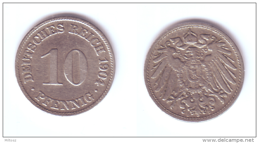 Germany 10 Pfennig 1904 D - 10 Pfennig