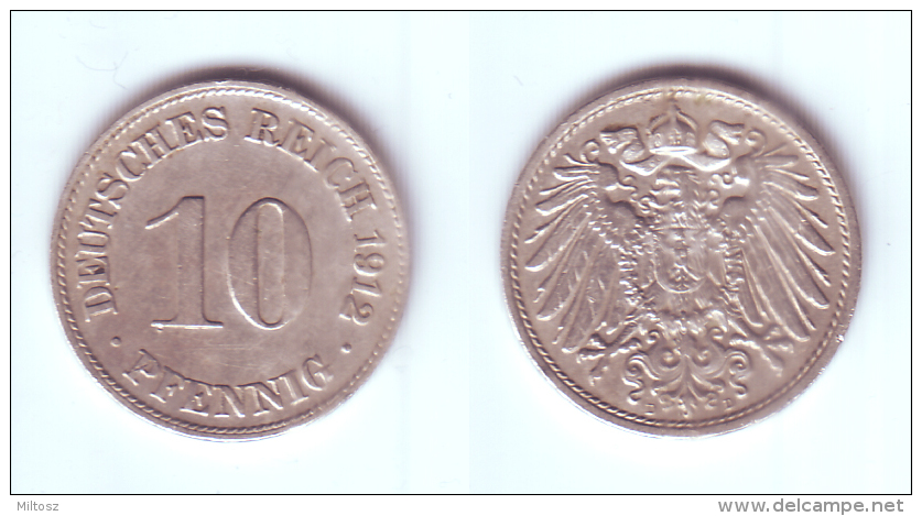 Germany 10 Pfennig 1912 D - 10 Pfennig