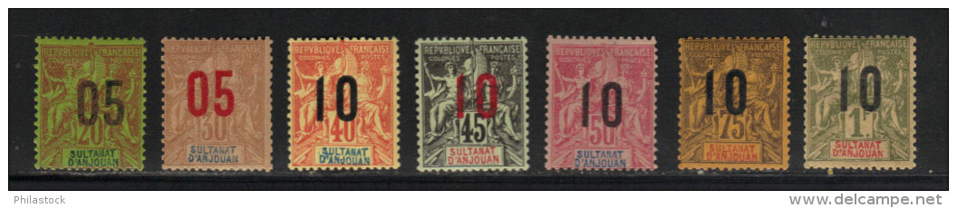 ANJOUAN N° Entre 23 & 30 * - Unused Stamps