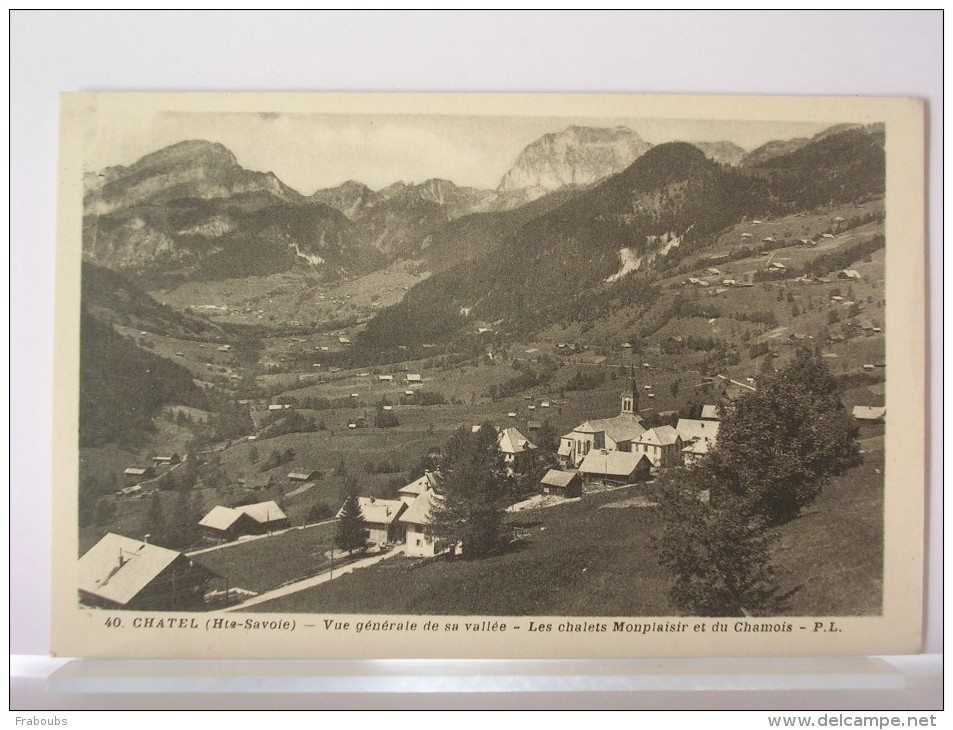 74 - CHATEL - VUE GENERALE DE SA VALLEE - LES CHALETS MONPLAISIR ET DU CHAMOIS - Châtel