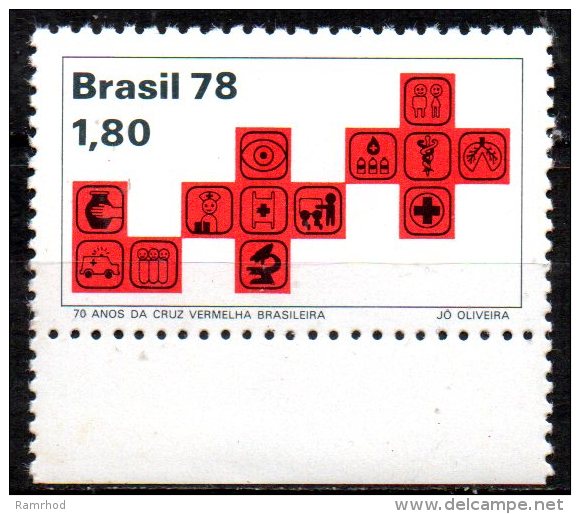 BRAZIL 1978 70th Anniv Of Brazilian Red Cross - 1cr80 Red Cross Services  MNH - Neufs