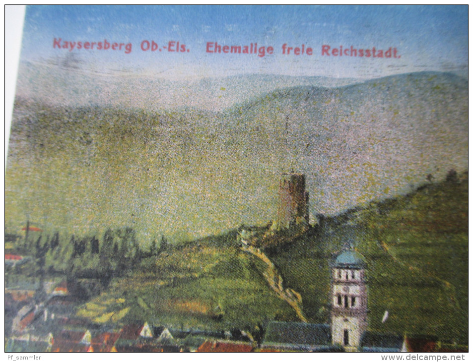 AK / Bildpostkarte 1918 Kaysersberg Ober Elsass Ehemalige Reichsstadt Verlag W. Springer Sonne, Straßburg I. Els. - Alsace