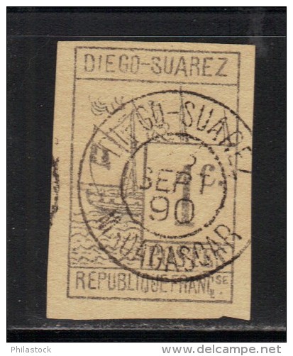 DIEGO-SUAREZ N° 6 Obl. Signé R.Calves (point Clair) - Used Stamps