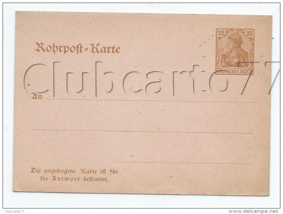 ALLEMAGNE - ENTIER POSTAL NEUF  CARTE DOUBLE- EMPIRE Entier Postal 25 Pfennig Germania - Interi Postali