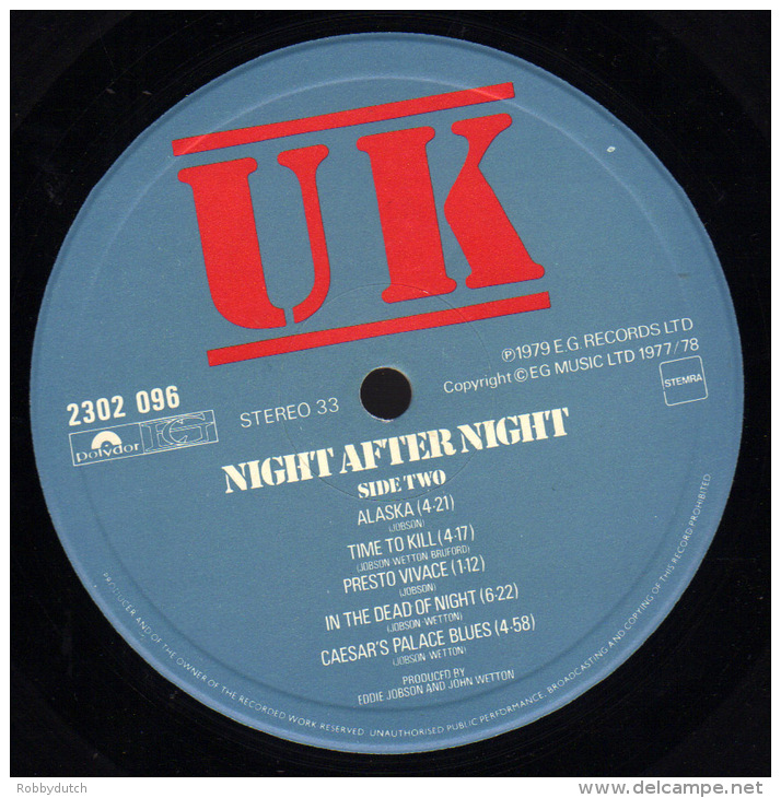 * LP *  UK - LIVE!  - NIGHT AFTER NIGHT (Holland 1979) - Rock