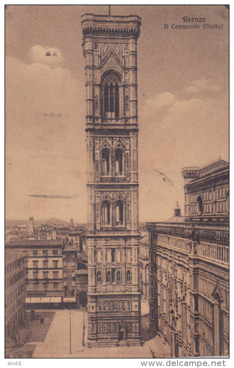 FIRENZE - IL CAMPANILE VG 1926 AUTENTICA 100% - Firenze