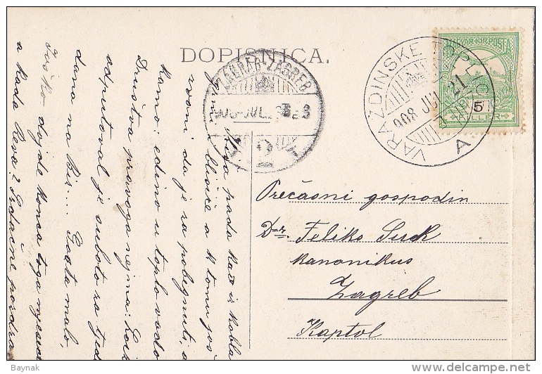 VZ15  --  VARAZDINSKE TOPLICE  --  TONIMIR   --    NACH KANONIKUS SUK, KAPTOL  --  1908 - Croatia