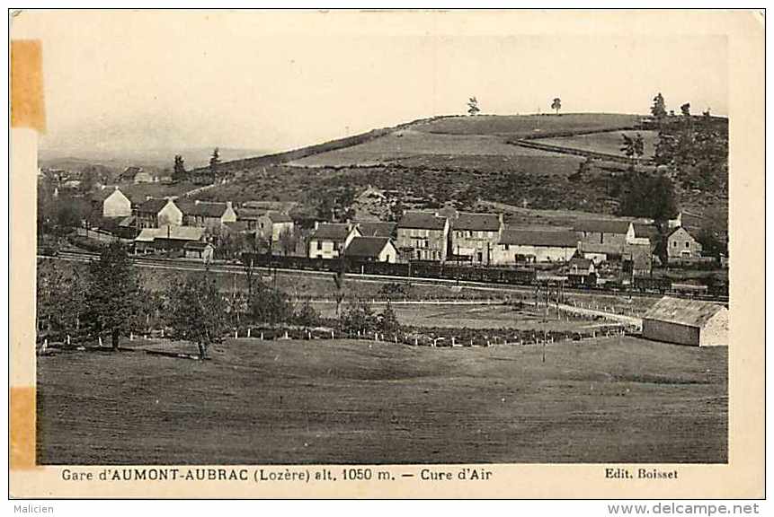 Lozère - Ref.  L 222 -aumont-aubrac  -  La Gare - Train - Trains Lignes De Chemin De Fer - - Aumont Aubrac