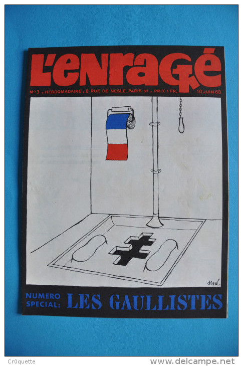 RARE  LOT Des 12 NUMEROS DE L' ENRAGE  Avec CABU - WOLINSKI - SINE - Cabu