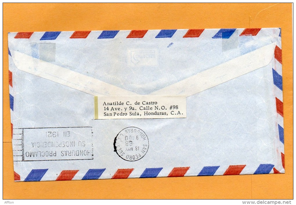 Honduras 1968 Cover Mailed To USA - Honduras