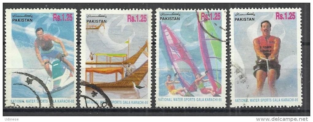 PAKISTAN 1995 - WATER SPORT - CPL. SET - OBLITERE USED GESTEMPELT USADO - Ski Nautique