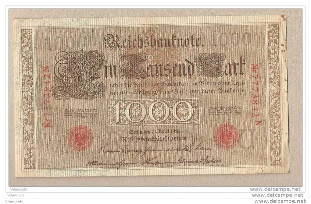 Germania - Banconota Circolata Da 1000 Marchi P-44b/5 - 1910 - 1.000 Mark