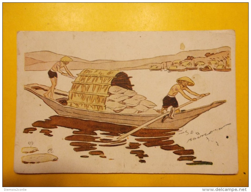 Carte Postale - Le Riz D´ INDOCHINE - Sampan Chargé De Riz (1050/20) - Autres & Non Classés