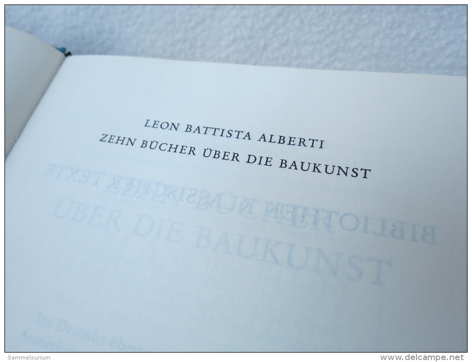 Leon Battista Alberti "Zehn Bücher über Die Baukunst" Wissenschaftliche Buchgesellschaft - Archäologie