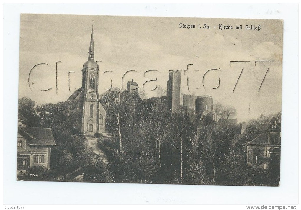 Stolpen   (Allemagne, Saxe) : Blick General Mit Kirche Und Schloss En 1910  PF. - Stolpen