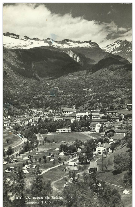 PostkaartZwitserland A969  Brig ,vs. Gegen Die Belalp Camping T.C.S. - Autres & Non Classés