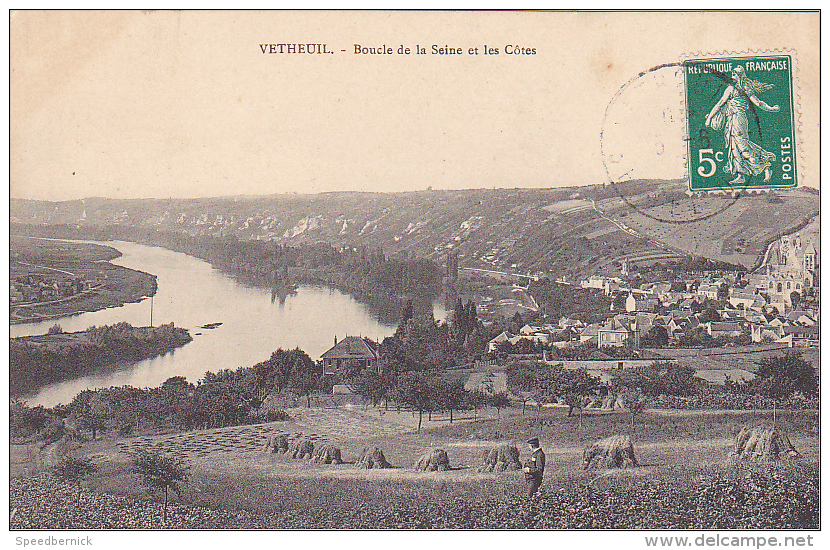 22580 Vetheuil -BOUCLE DE LA SEINE ET LES COTES ... Sans éd ; Foin Fenaison - - Vetheuil