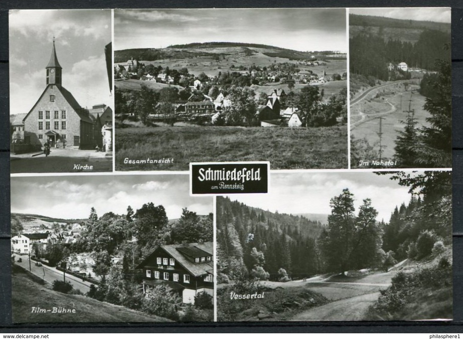 (2219) Schmiedefeld / Mehrbildkarte S/w - Gel. 1978 - DDR - 6984   S 4/78  Straub & Fischer, Meiningen - Schmiedefeld