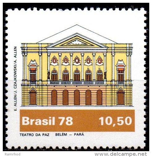 BRAZIL 1978 Brazilian Theatres - 10cr50 Peace Theatre, Belem   MNH - Neufs