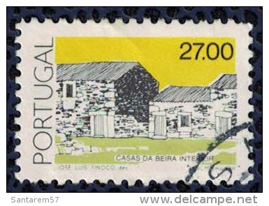 PORTUGAL Oblitération Ronde Used Stamp Maisons Traditionnelles Casas Da Beira Interior 1988 - Usado