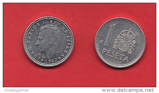 SPAIN 1982-1989, Circulated Coin, 1 Peseta, Juan Carlos Aluminum-bronze,  Km 821, C1733 - 1 Peseta