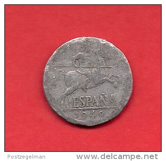 SPAIN 1940,circulated Coin, 10 Centimos,  Aluminum,  Km766, C1744 - 10 Céntimos