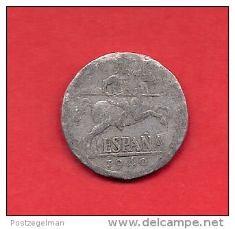 SPAIN 1940,circulated Coin, 10 Centimos,  Aluminum,  Km766, C1744 - 10 Centimos